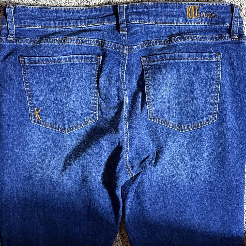 Kut From The Kloth Women’s Dark Blue Jeans Midrise Straight Leg Sz 12 - Picture 7 of 11